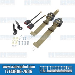 Seat Belts, 3 Point Retractable Shoulder Belts, Tan Seat Belts, 3 Point Retractable Shoulder Belts, Tan