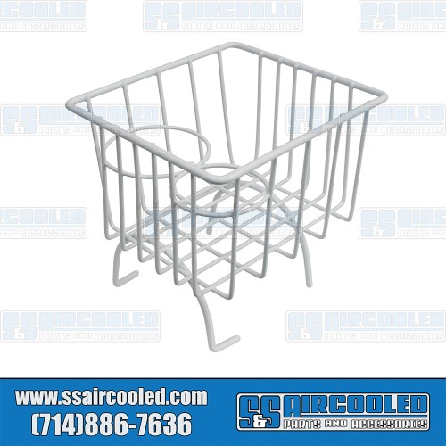 Wire Basket/Cup Holder, Sits on Center Hump, White Wire Basket/Cup Holder, Sits on Center Hump, White