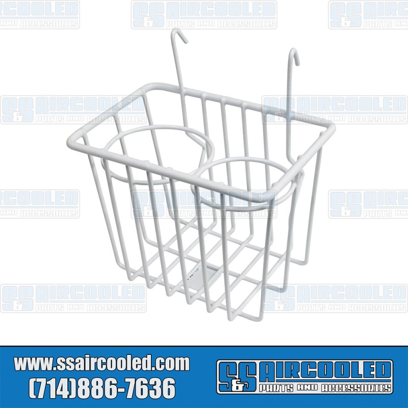 EMPI VW Wire Basket/Cup Holder, Hangs from Dash Vents, White, 18-1069-0 EMPI VW Wire Basket/Cup Holder, Hangs from Dash Vents, White, 18-1069-0