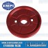 Crankshaft Pulley, 6-3/4in, Aluminum, Solid, Stock Style, Red