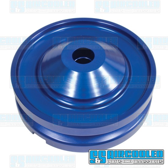 EMPI VW Alternator/Generator Pulley, 12 Volt, Aluminum, Blue, 18-1080-0