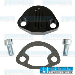 Fuel Pump Block Off, Aluminum, Black