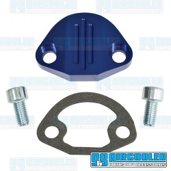 Fuel Pump Block Off, Aluminum, Blue