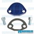 Fuel Pump Block Off, Aluminum, Blue