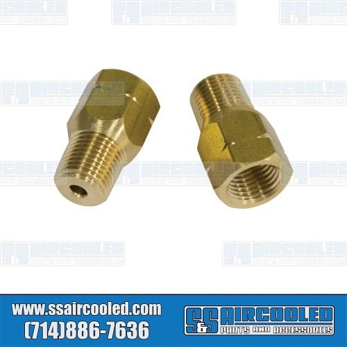 Brake Line Conversion Fittings, 1/8-27 NPT to M10-1.0 Bubble Flare