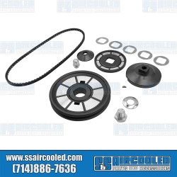 Pulley Kit, Stock Style, Aluminum, Black w/Silver Pulley Kit, Stock Style, Aluminum, Black w/Silver