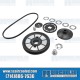 EMPI VW Pulley Kit, Stock Style, Aluminum, Black w/Silver, 18-1117-0