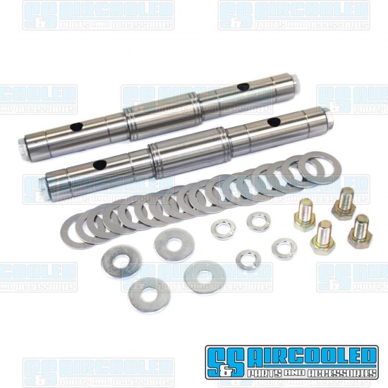 EMPI VW Rocker Shaft Kit, Solid Shaft w/Fixed Spacer, Includes Shims, 21-2309-0