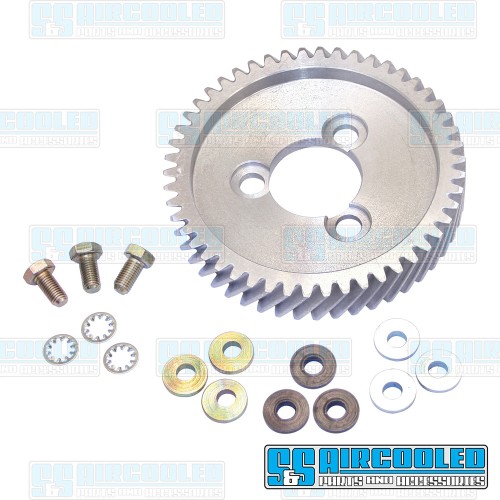 Camshaft Gear, Helical Cut, Adjustable, Aluminum