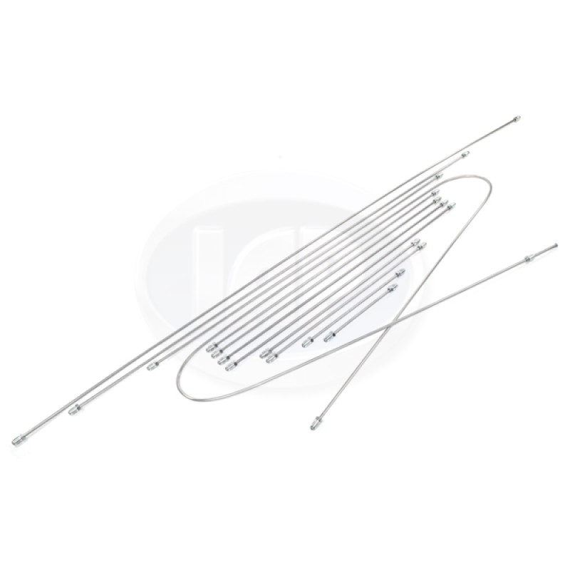 Kühltek Motorwerks VW Brake Line Kit, 12pcs, Stainless Steel, 211698996AS Kühltek Motorwerks VW Brake Line Kit, 12pcs, Stainless Steel, 211698996AS