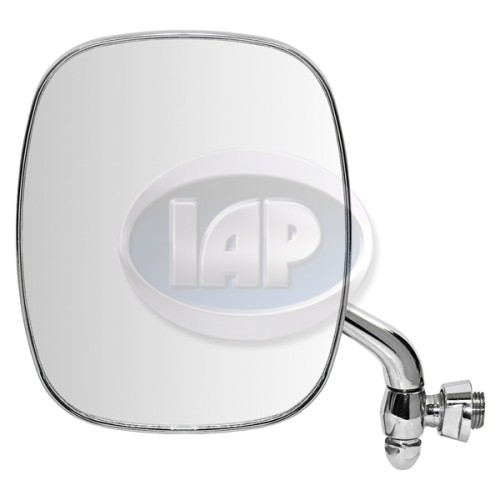 Side-View Mirror, Left, Square, Chrome, Mexico