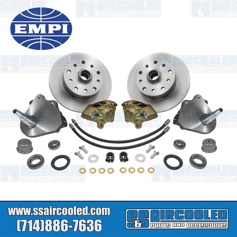 EMPI VW Disc Brake Kit, Front, 5x130/5x4.75, Forged Drop Spindle, 22-2882-0, VW Bug, Ghia EMPI VW Disc Brake Kit, Front, 5x130/5x4.75, Forged Drop Spindle, 22-2882-0, VW Bug, Ghia