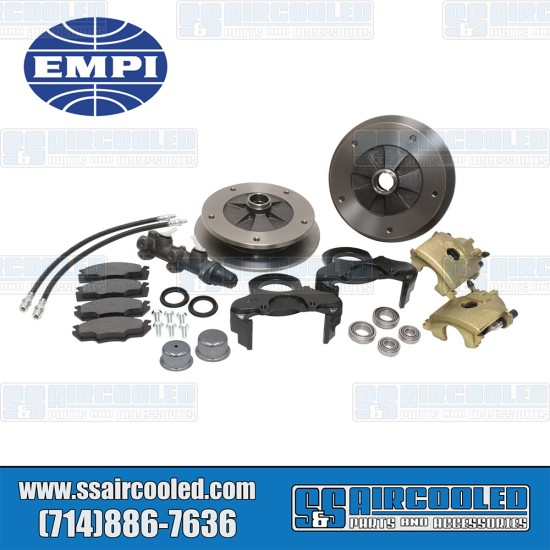 EMPI VW Disc Brake Kit, Front, 5x205mm, Zero Offset, Bolt-On, Early, 22-2885-0, VW Bug, Ghia EMPI VW Disc Brake Kit, Front, 5x205mm, Zero Offset, Bolt-On, Early, 22-2885-0, VW Bug, Ghia