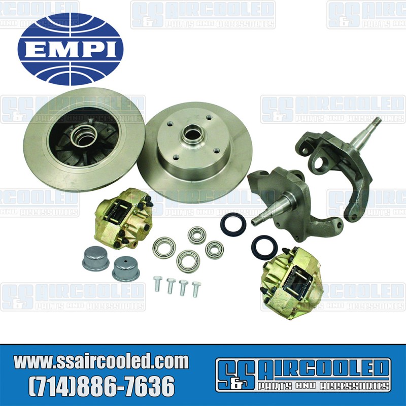 EMPI Disc Brake Kit, Front, 4x130mm, Forged Drop Spindle, 22-2886-0, VW Bug, Ghia EMPI Disc Brake Kit, Front, 4x130mm, Forged Drop Spindle, 22-2886-0, VW Bug, Ghia