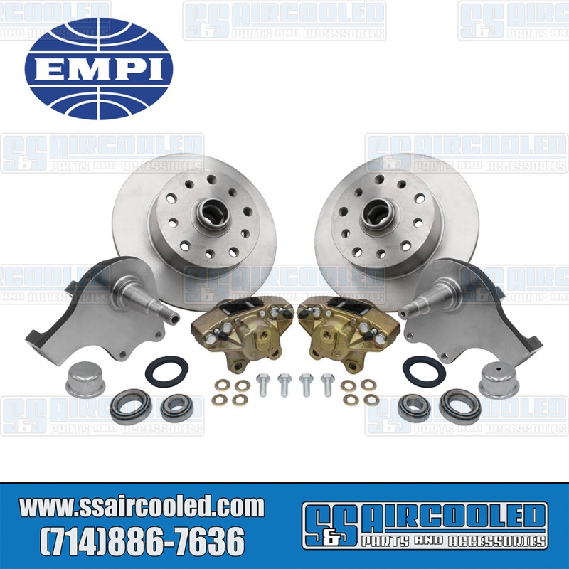 EMPI Disc Brake Kit, Front, 5x130/5x4.75, Forged Drop Spindle, 22-2887-0, VW Bug, Ghia EMPI Disc Brake Kit, Front, 5x130/5x4.75, Forged Drop Spindle, 22-2887-0, VW Bug, Ghia