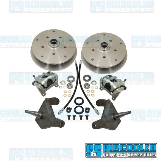 EMPI VW Disc Brake Kit, Front, 5x205/5x130mm, Drop Spindle, 22-2925-0