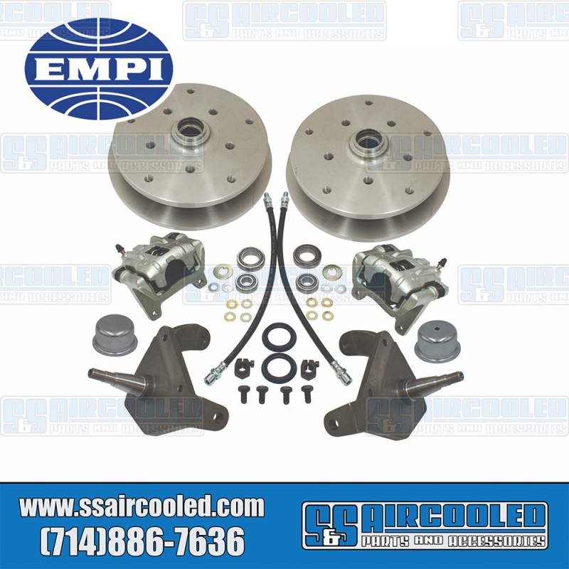 EMPI Disc Brake Kit, Front, 5x205/5x130mm, Forged Drop Spindle, 22-2926-0, VW Bug, Ghia EMPI Disc Brake Kit, Front, 5x205/5x130mm, Forged Drop Spindle, 22-2926-0, VW Bug, Ghia