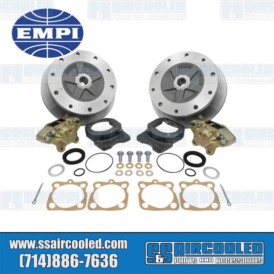 EMPI VW Disc Brake Kit, Rear, 5x205mm, Wide-Track, No e-Brake, Cast Brackets, 22-2930-F, VW Bug, Ghia EMPI VW Disc Brake Kit, Rear, 5x205mm, Wide-Track, No e-Brake, Cast Brackets, 22-2930-F, VW Bug, Ghia