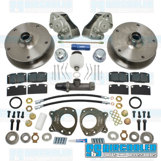 EMPI VW Disc Brake Kit, Front, 5x205mm, Bolt-On, 22-2937-0