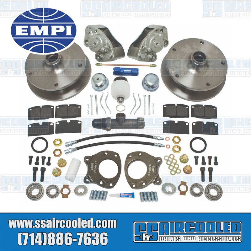 EMPI VW Disc Brake Kit, Front, 5x205mm, Bolt-On, 22-2937-0, VW Bus EMPI VW Disc Brake Kit, Front, 5x205mm, Bolt-On, 22-2937-0, VW Bus