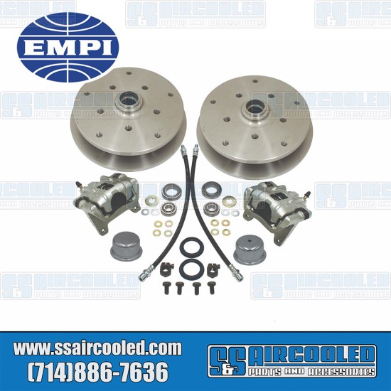 EMPI VW Disc Brake Kit, Ball Joint, Front, 5x205/5x130mm, w/o Spindles, 22-3027-0, VW Bug, Ghia EMPI VW Disc Brake Kit, Ball Joint, Front, 5x205/5x130mm, w/o Spindles, 22-3027-0, VW Bug, Ghia