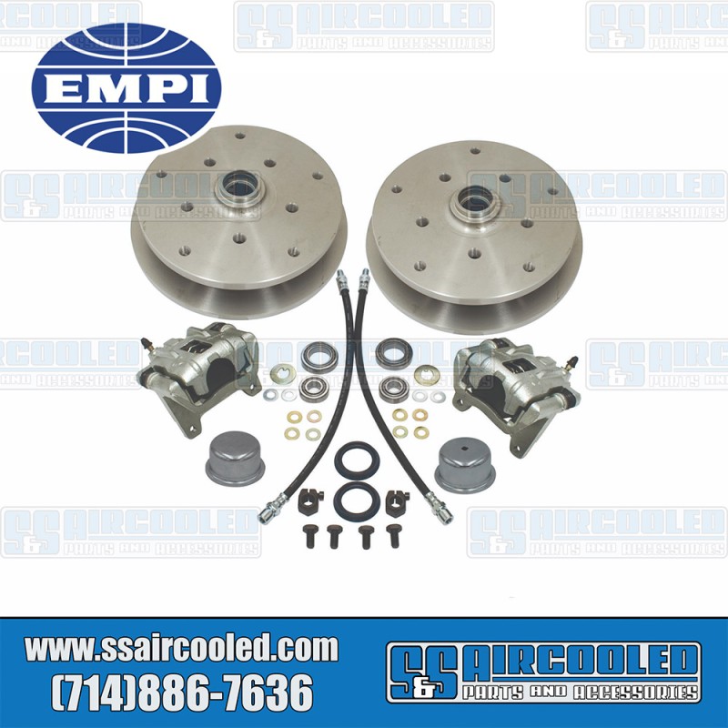 EMPI VW Disc Brake Kit, Ball Joint, Front, 5x205/5x130mm, w/o Spindles, 22-3027-0, VW Bug, Ghia EMPI VW Disc Brake Kit, Ball Joint, Front, 5x205/5x130mm, w/o Spindles, 22-3027-0, VW Bug, Ghia