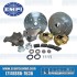Disc Brake Kit, Front, 4x130mm, Drilled and Slotted, Forged Drop Spindle