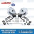 Disc Brake Kit, Front, 5x130/5x4.75, Black 2-Piston Wilwood Calipers, Drilled and Slotted, Bolt-On