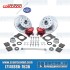 Disc Brake Kit, Front, 5x130/5x4.75, Red 2-Piston Wilwood Calipers, Drilled and Slotted, Bolt-On