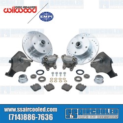 Disc Brake Kit, Front, 4x130mm, Wilwood Calipers, Drop Spindle, Silver Disc Brake Kit, Front, 4x130mm, Wilwood Calipers, Drop Spindle, Silver