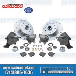 Disc Brake Kit, Front, 5x130/5x4.75, Wilwood Calipers, Drop Spindle, Silver Disc Brake Kit, Front, 5x130/5x4.75, Wilwood Calipers, Drop Spindle, Silver