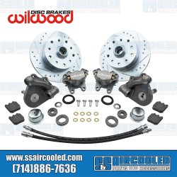 Disc Brake Kit, Front, 5x130/5x4.75, Wilwood Calipers, Drop Spindle, Silver Disc Brake Kit, Front, 5x130/5x4.75, Wilwood Calipers, Drop Spindle, Silver