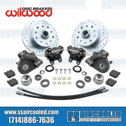 Disc Brake Kit, Front, 5x130/5x4.75, Wilwood Calipers, Drop Spindle, Black Disc Brake Kit, Front, 5x130/5x4.75, Wilwood Calipers, Drop Spindle, Black