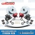 Disc Brake Kit, Front, 5x130/5x4.75, Wilwood Calipers, Drop Spindle, Red