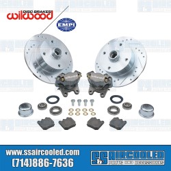 Disc Brake Kit, Front, 4x130mm, Silver 2-Piston Wilwood Caliper, Drilled and Slotted, Bolt-On Disc Brake Kit, Front, 4x130mm, Silver 2-Piston Wilwood Caliper, Drilled and Slotted, Bolt-On