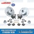 Disc Brake Kit, Front, 4x130mm, Silver 2-Piston Wilwood Caliper, Drilled and Slotted, Bolt-On