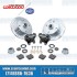 Disc Brake Kit, Front, 4x130mm, Black 2-Piston Wilwood Caliper, Drilled and Slotted, Bolt-On