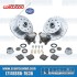 Disc Brake Kit, Front, 5x130/5x4.75, Silver 2-Piston Wilwood Calipers, Drilled and Slotted, Bolt-On