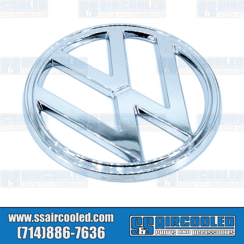 VW Emblem, Front, 182mm, Chrome, 241853601E VW Emblem, Front, 182mm, Chrome, 241853601E