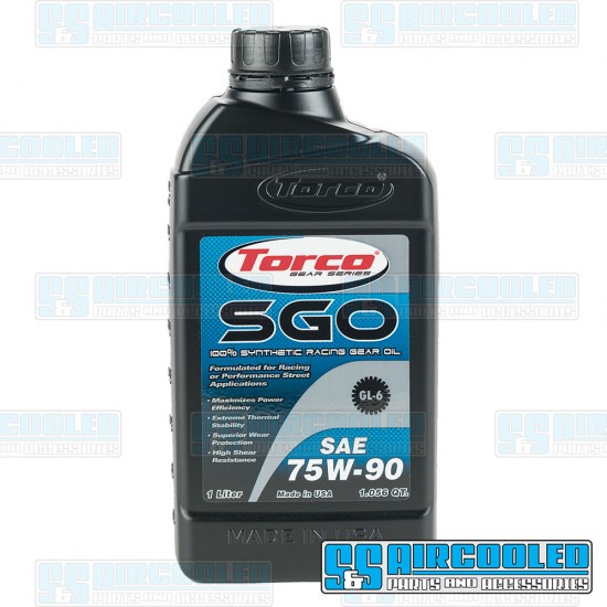 Torco Advanced Lubricants Racing Gear Oil, RGO, 75W90, Synthetic, 1-Liter