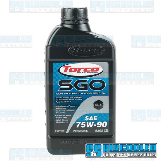 Torco Advanced Lubricants Racing Gear Oil, RGO, 75W90, Synthetic, 1-Liter Torco Advanced Lubricants Racing Gear Oil, RGO, 75W90, Synthetic, 1-Liter