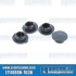 Door Hinge Pin Oil Plugs, Upper & Lower, Left & Right, Black