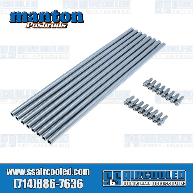 Manton VW Pushrods, 3/8" to 5/16"(Dual Taper) x .095" Wall Chromoly, 11.500 Un-Cut Length, 313 Manton VW Pushrods, 3/8" to 5/16"(Dual Taper) x .095" Wall Chromoly, 11.500 Un-Cut Length, 313