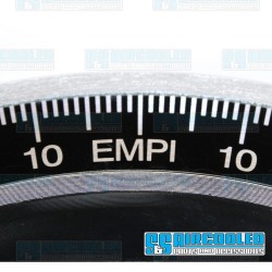 Crankshaft Pulley, 6-3/4in, Billet Steel, Solid, Silver Zinc w/Black Numbers