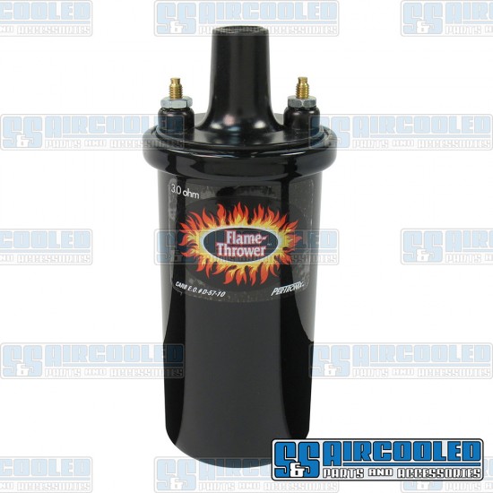 PerTronix VW Ignition Coil, 12 Volt, 40Kv Output, 3.0 ohm, Oil Filled, Black, 40511