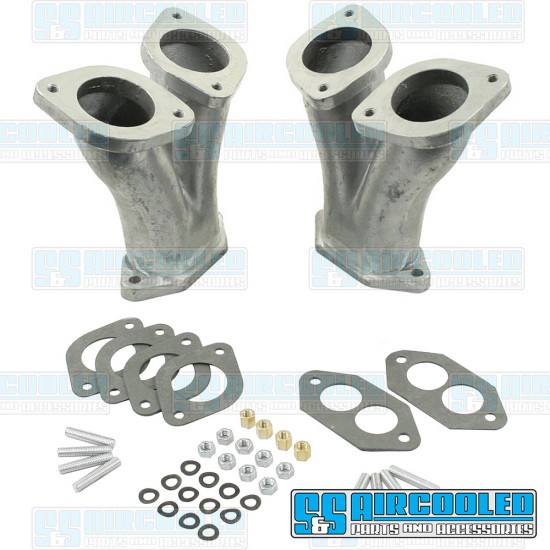 EMPI VW Intake Manifold Kit, 36-48mm IDF/DRLA/HPMX, Dual Port, Straight, 43-1019-0