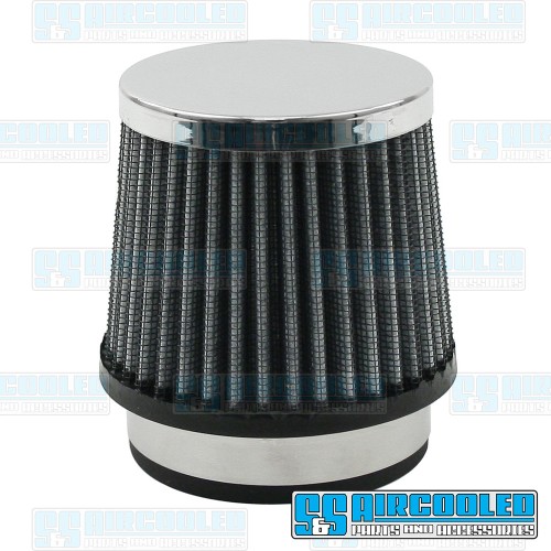 Air Filter Assembly, Kadron/Brosol/Solex/40K, Round, Gauze, Chrome Air Filter Assembly, Kadron/Brosol/Solex/40K, Round, Gauze, Chrome