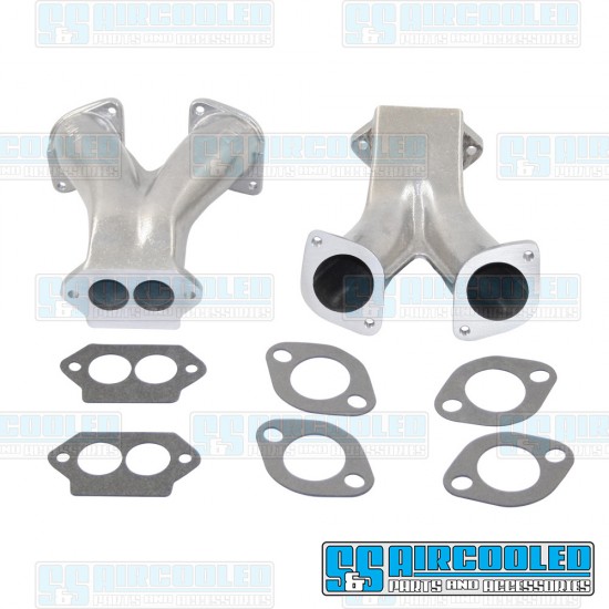 EMPI VW Intake Manifold Kit, 48-51mm IDA/EPC, Dual Port, Straight, 43-5215-0