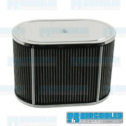 Air Filter Assembly, IDF/DRLA/HPMX, Oval, Gauze, Chrome Air Filter Assembly, IDF/DRLA/HPMX, Oval, Gauze, Chrome