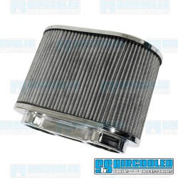 Air Filter Assembly, IDA/EPC, Oval, Gauze Element, Chrome Air Filter Assembly, IDA/EPC, Oval, Gauze Element, Chrome